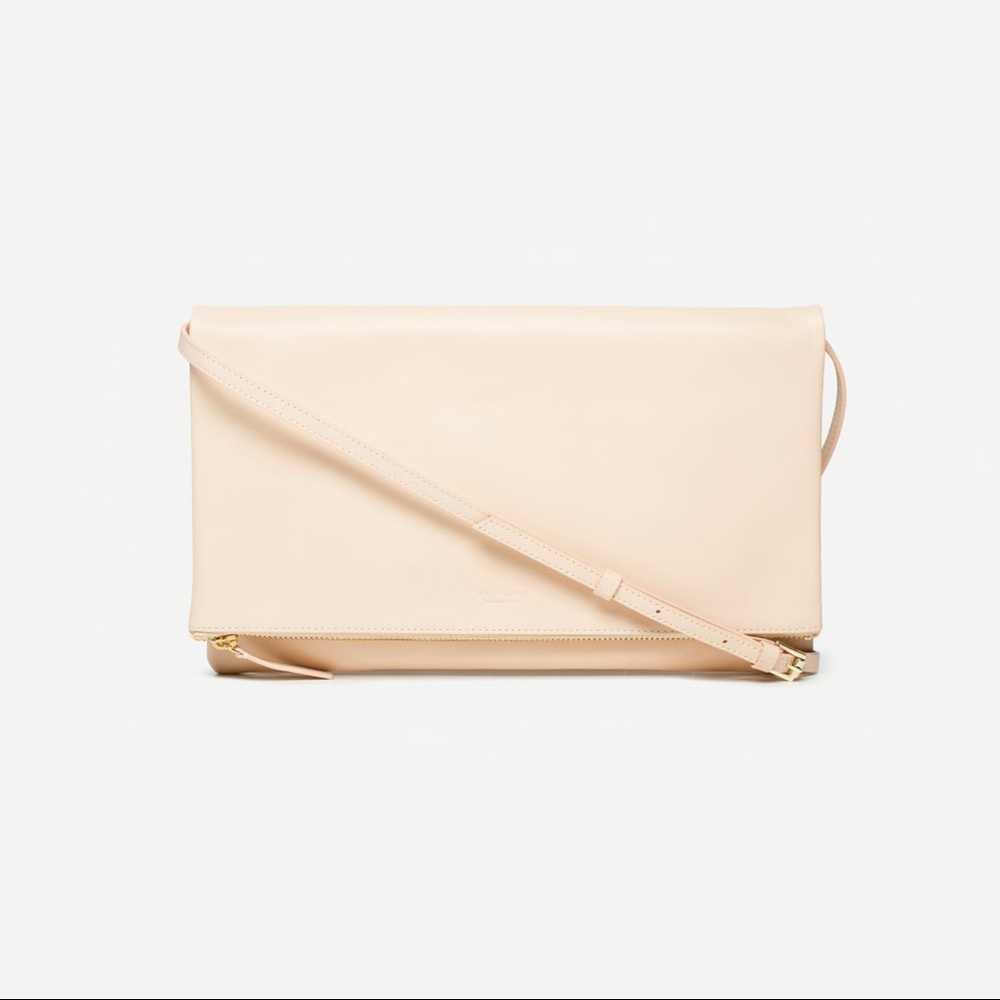 Everlane Foldover Crossbody Bag Nude/Blush